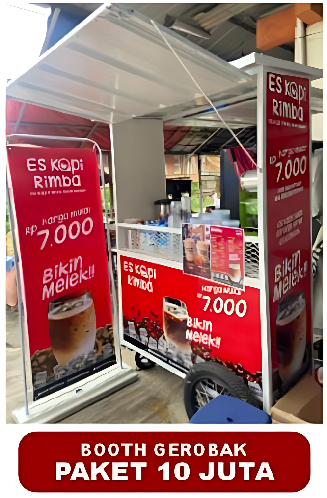 Gerobak kemitraan Es Coklat dan Kopi Hitam paket 10 juta untuk usaha minuman dan snack